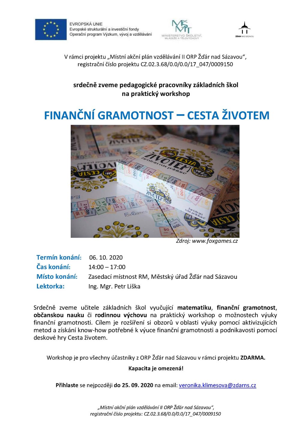 Finanční gramotnost - cesta životem