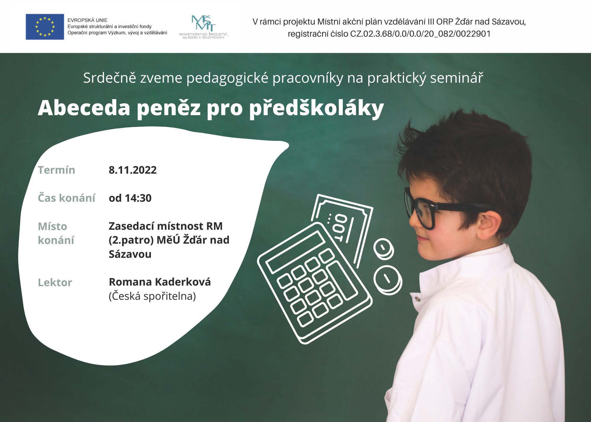 Abeceda peněz pro předškoláky