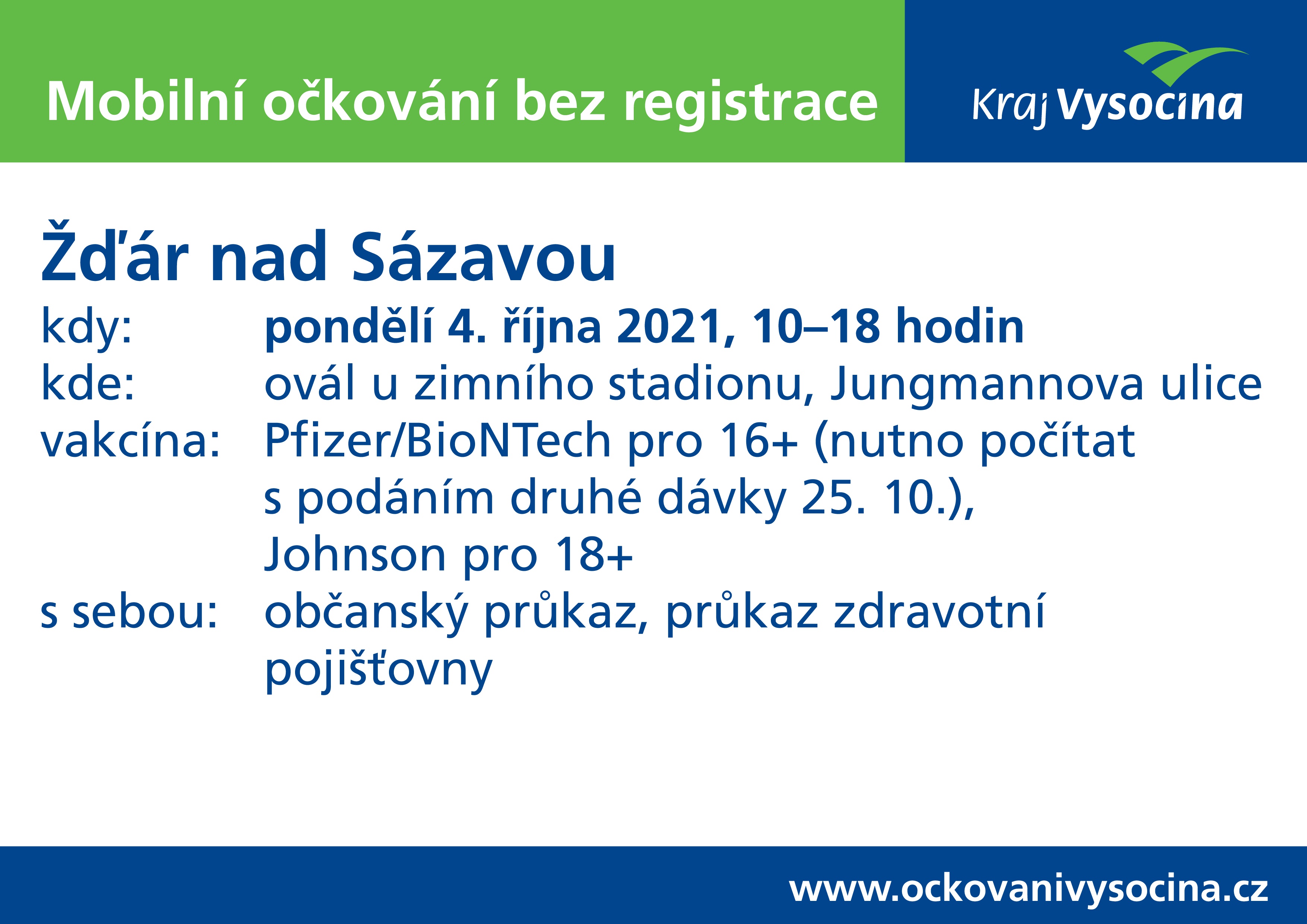 Plakát mobilní očkování