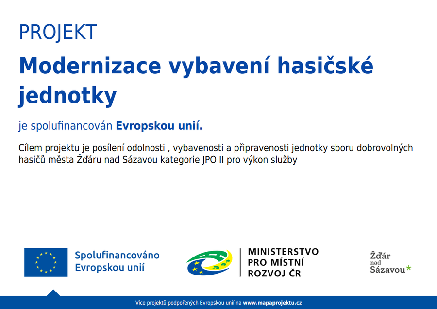 Projekt Modernizace vybavení hasičské jednotky