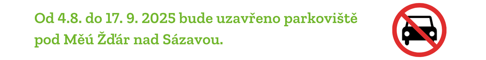 Dočasné uzavření parkoviště u Městského úřadu Žďár nad Sázavou
