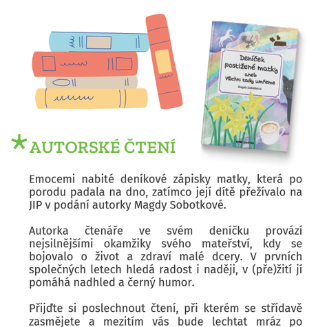 AUTORSKÉ ČTENÍ: Deníček postižené matky aneb všichni tady umřeme