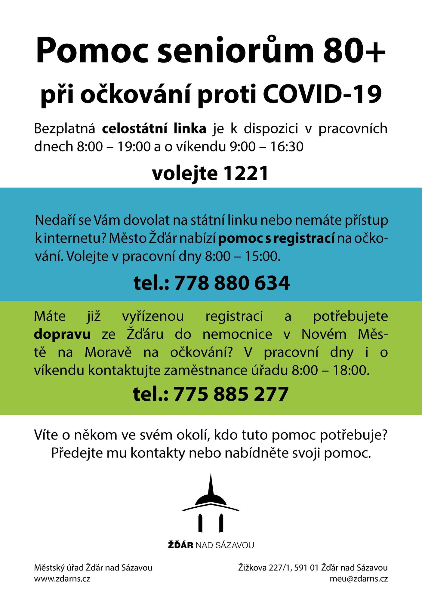 Pomoc s očkováním seniorům