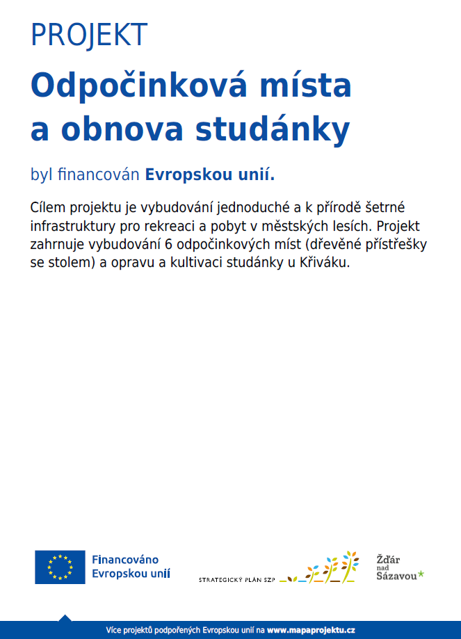 Projekt: Odpočinková místa a obnova studánky