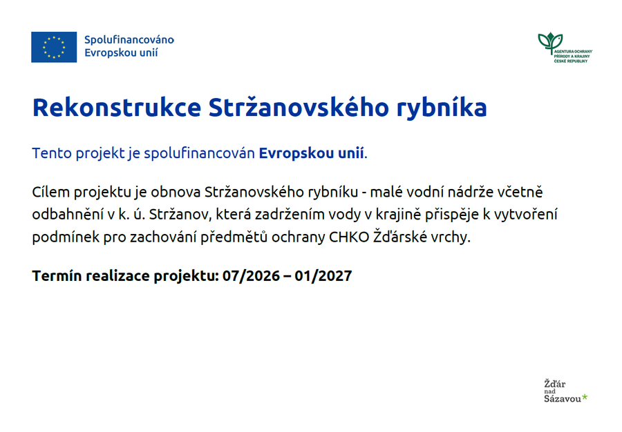 Rekonstrukce Stržanovského rybníka